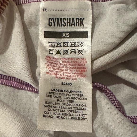 Gymshark Sport Loose Drawstring Women's Shorts Orange Purple Print Size XS - Picture 7 of 9